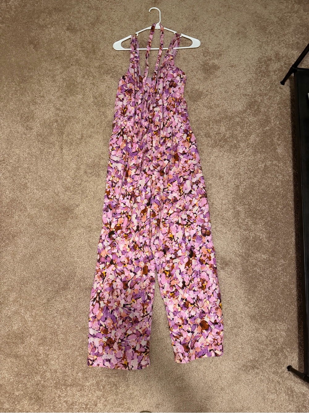 Banana Republic Pink Floral Print Wide-Leg Jumpsuit
